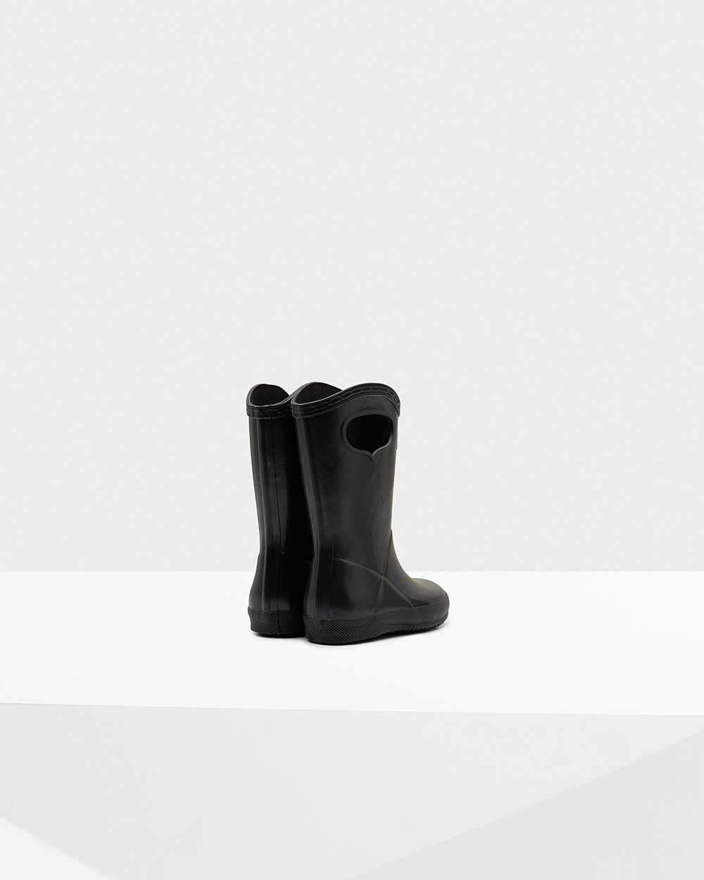 Kids Hunter Original First Classic Grab Handle | Rain Boots Black | NZ-17480-WGCZ